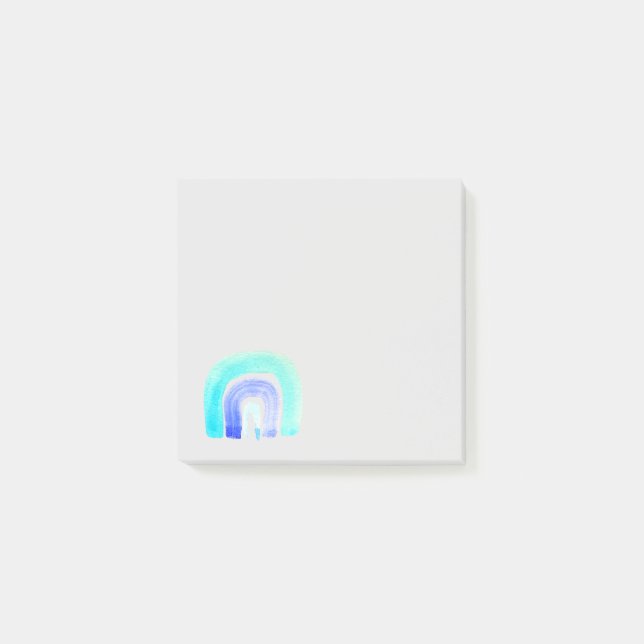 Blue Rainbow love watercolor Post-it Notes (Front)