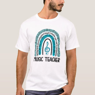 Blue Rainbow Music Teacher Caring Dedicated Loving T-Shirt