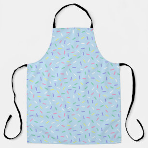 Blue rainbow sprinkles confetti fun colourful  apron
