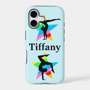BLUE RAINBOW STAR CUSTOM GYMNAST IPHONE CASE