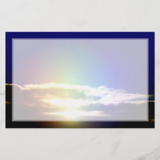 Blue Rainbow Sunset Photograph Stationery