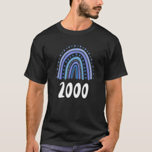 Blue Rainbow Year Of Birth 2000 Birthday T-Shirt