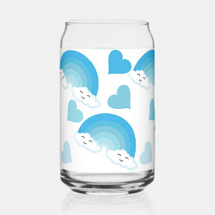 Blue Rainbows Can Glass