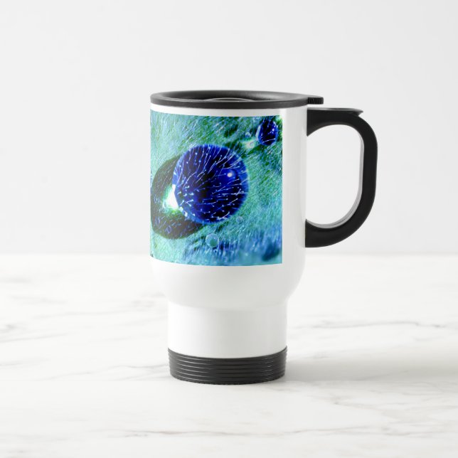 Blue Raindrops Water Pearls, Thermo Cup (Right)