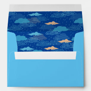 Blue Rainy Day Envelope