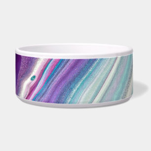 blue raspberry abstract cat food bowl