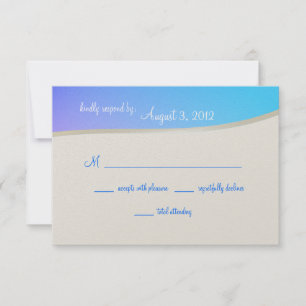 Blue Raspberry Candy Bat Mitzvah RSVP Card