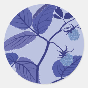 blue raspberry classic round sticker