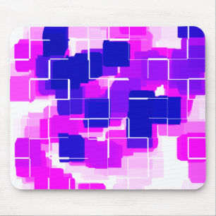 "Blue Raspberry" Geometric Art Mouse Pad