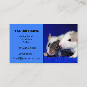Blue Rat Breeder Rattery Business Card