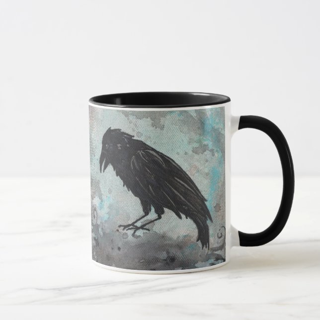 Blue Raven Mug (Right)