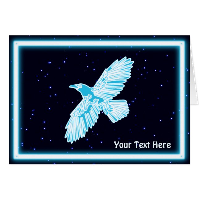 Blue Raven On Stars (Front Horizontal)