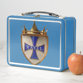 Blue RayEl Crest Metal Lunch Box