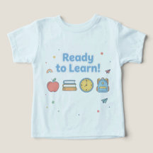 Blue Ready to Learn  Cute Back‑to‑School  