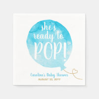 Blue Ready to Pop Balloon Baby Boy Shower