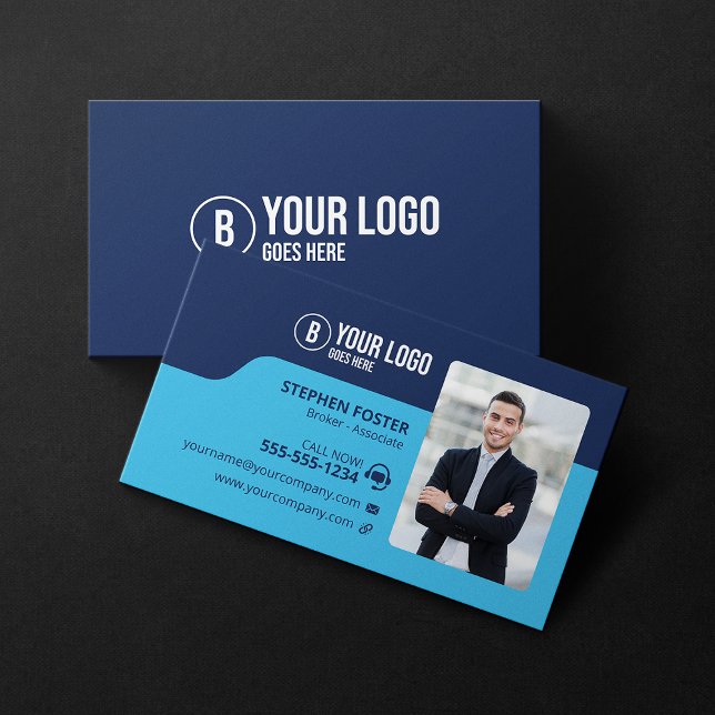 Blue Real Estate Agent Properties Listing Broker Business Card (Creator Uploaded)