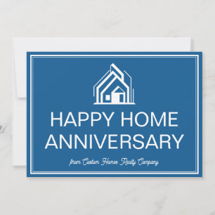 Blue Real Estate Business Personalized Marketing Card