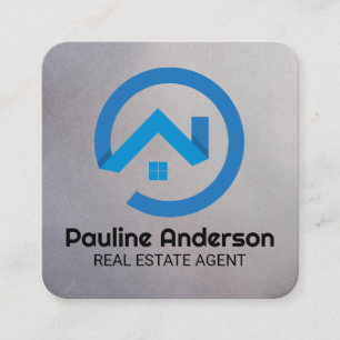 Blue Real Estate Logo Appointment Card