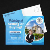 Blue Real Estate Market Report Realtor & Broker