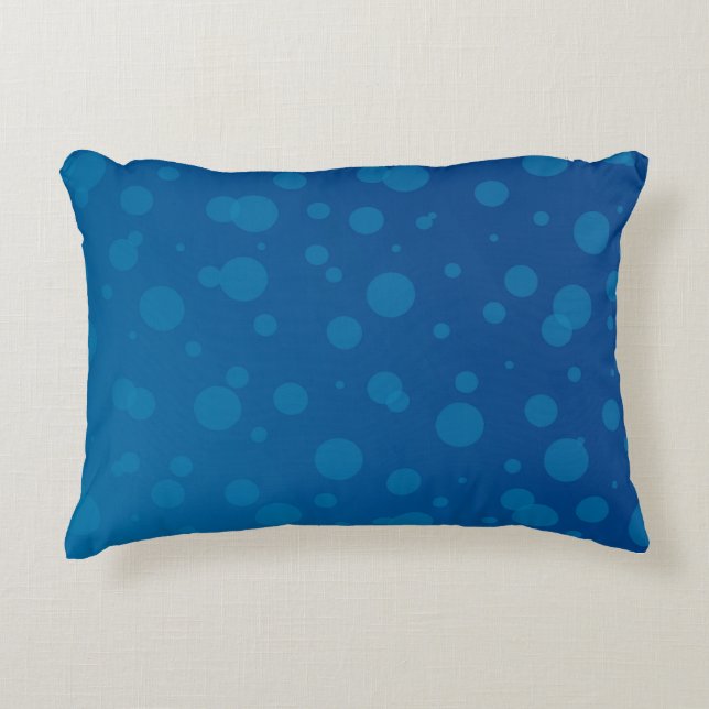 Blue rectangular pillow with a pattern  (Front)