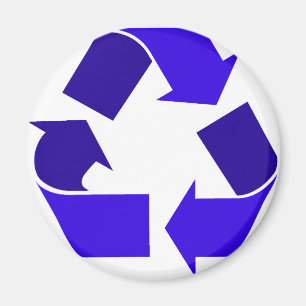 blue recycle magnet