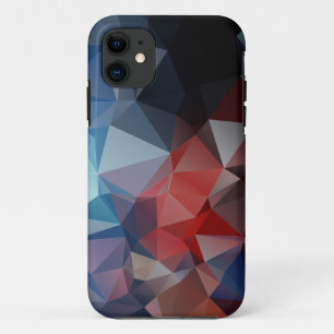 Blue Red Abstract Pyramid Pattern Case-Mate iPhone Case