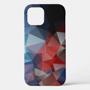 Blue Red Abstract Pyramid Pattern Case-Mate iPhone iPhone 12 Case
