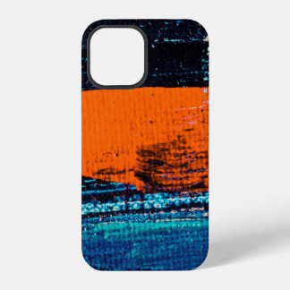 Blue, red, and white painting iPhone 12 case