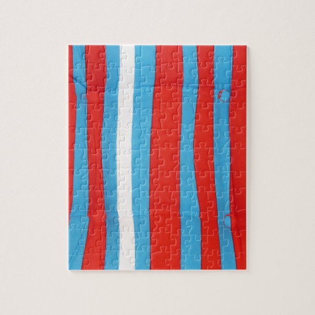 Blue Red and White Pillow Pattern Jigsaw Puzzle (Vertical)