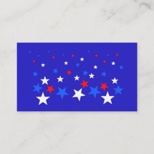 Blue, Red and White Star Pattern Enclosure Card