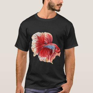 Blue-Red betta fish watercolor T-Shirt
