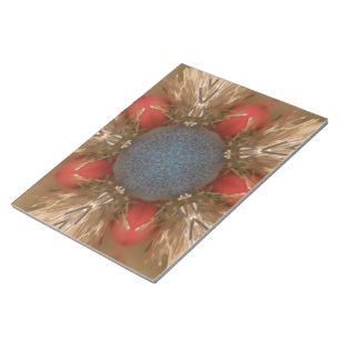 Blue Red Christmas Decoration Baubles Notepad