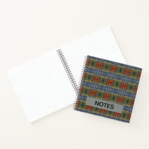 Blue Red Colour Mix Tie Dye Pattern Notebook