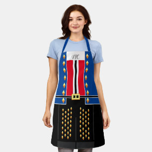 Blue Red Costume Custom Monogram Nutcracker Apron