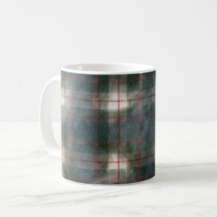 Blue Red Cream Plaid Stripes Coffee Mug