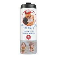 Blue Red Dad Cute Photo Collage First Fathers Day
