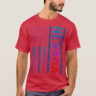 Blue Red Flag Nevada T-Shirt