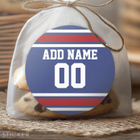 Blue Red Football Jersey Custom Name Number