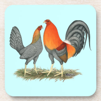 Blue Red Gamefowl Coaster
