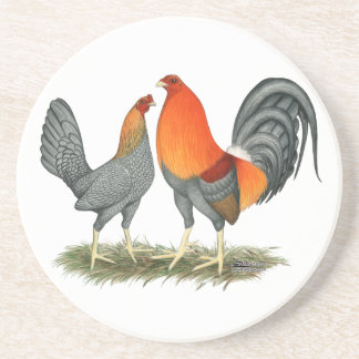 Blue Red Gamefowl Coaster