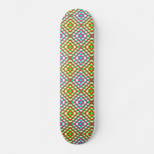 Blue, red & green Spring/Easter diamond Skateboard