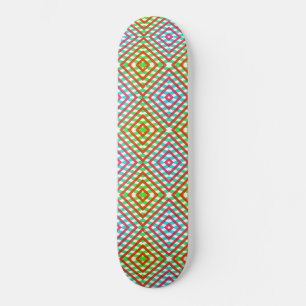 Blue, red & green Spring/Easter diamond Skateboard
