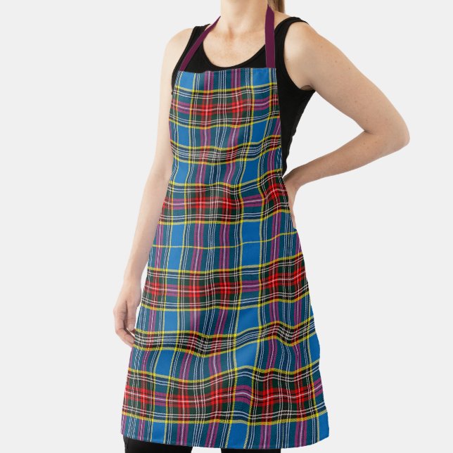 Blue Red Green Tartan Plaid  Apron (Insitu)