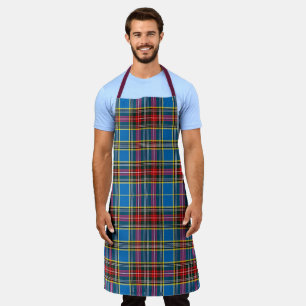 Blue Red Green Tartan Plaid  Apron