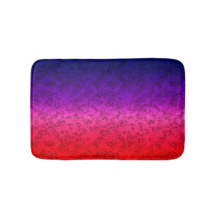 Blue-red Ombre Bath Mat