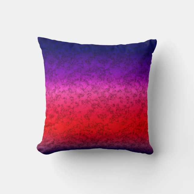 Blue-red Ombre Cushion (Front)