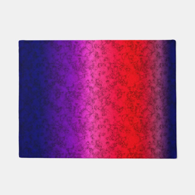 Blue-red Ombre Doormat (Front)