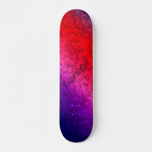 Blue-red Ombre Skateboard