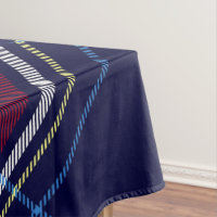 Blue Red Tartan Monogram in Celtic Lion Font |