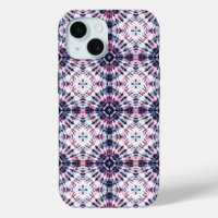 Blue & Red Tie Dye Pattern